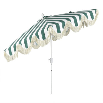 Collins 9 ft. Classic Cottage Tassel Market Patio Umbrella